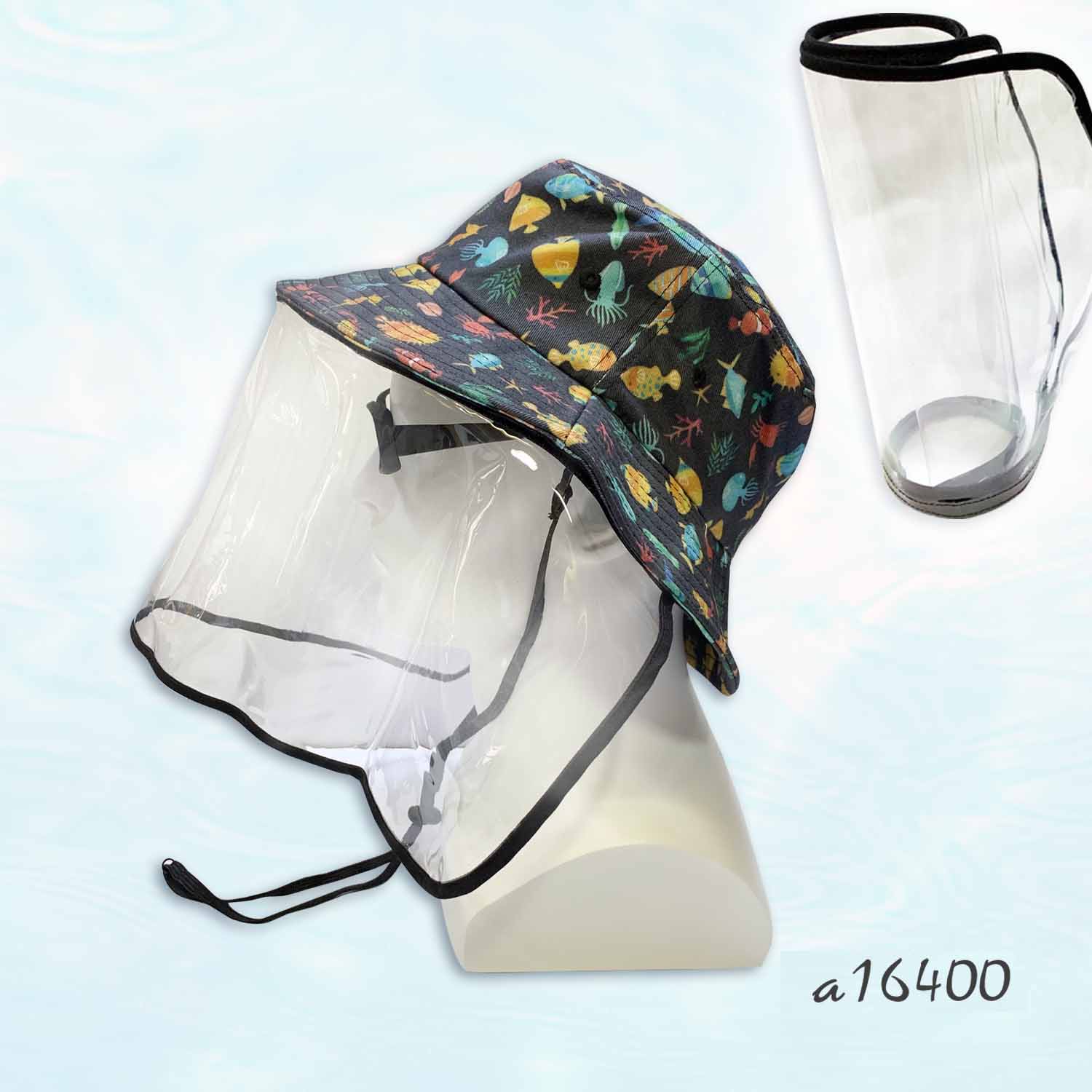 2-in-1 Cotton Digital Printed Bucket Hat and Face Shield Set