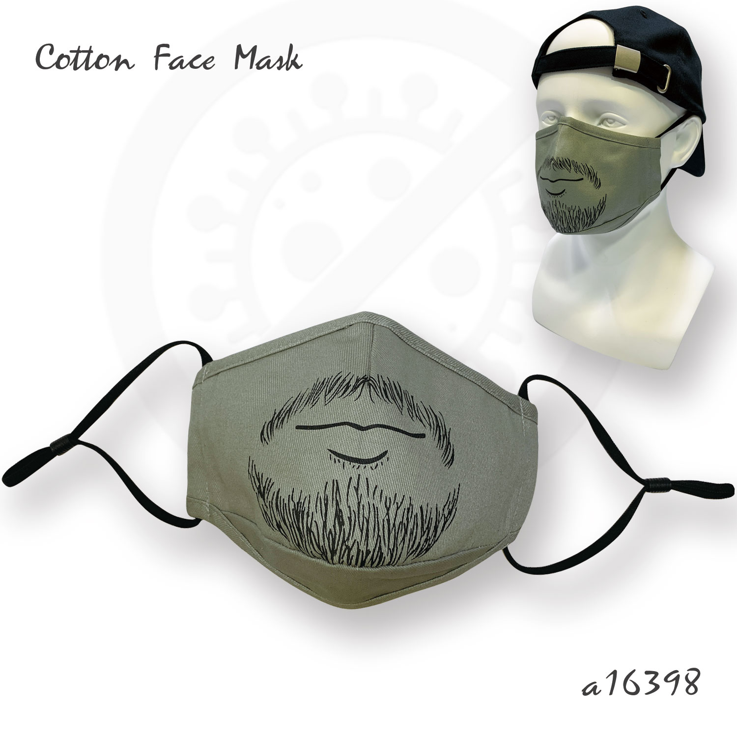 Mustache Printed Cloth Face Mask