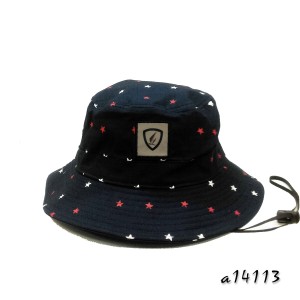 Bucket hat with allover starry print patterns a14113